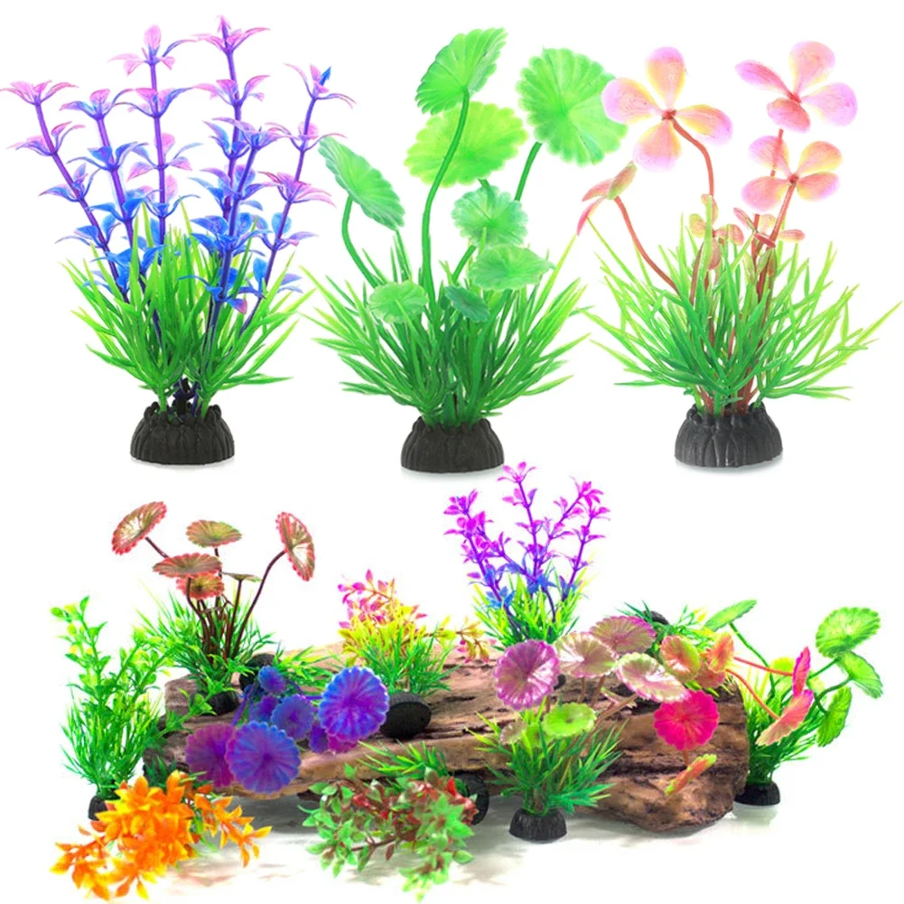 1Pc Colorful Dense Artificial Aquatic Plants for Aquarium Decoration Fish Tank Decoration Accessories Water Weeds Ornament