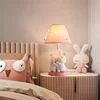 Children's Room Table Lamps Cute Pink Rabbit Light Modern Warm Romantic Princess Room Decor Girl Bedroom Bedside Table Lights 4