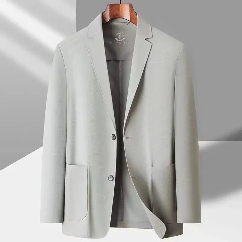 thumbnail image 1 of Chaqueta Gris para Hombre Abrigos de Fiesta Finos Trajes y Blazers de Hombre Slim Fit Sencillo Botonadura Moda 2024 Ropa Clásica Original Nueva, 1 of 5