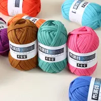 2Pcs T Shirt Crochet line Thick Soft Cloth Yarn for Hand Knitting Crocheting Woven Handbag Blanket mat slipper Thick Flat thread 2