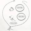 7pcs Women's Watch Fashion Casual Round Pointer Quartz Watch and Necklace Bracelet Ring Earring Set 6