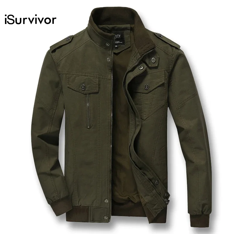 

iSurvivor 2022 Men Autumn Zipper Plus Size Jackets and Coats Jaqueta Masculina Male Casual Fashion Slim Fitted Streetwear Hombre