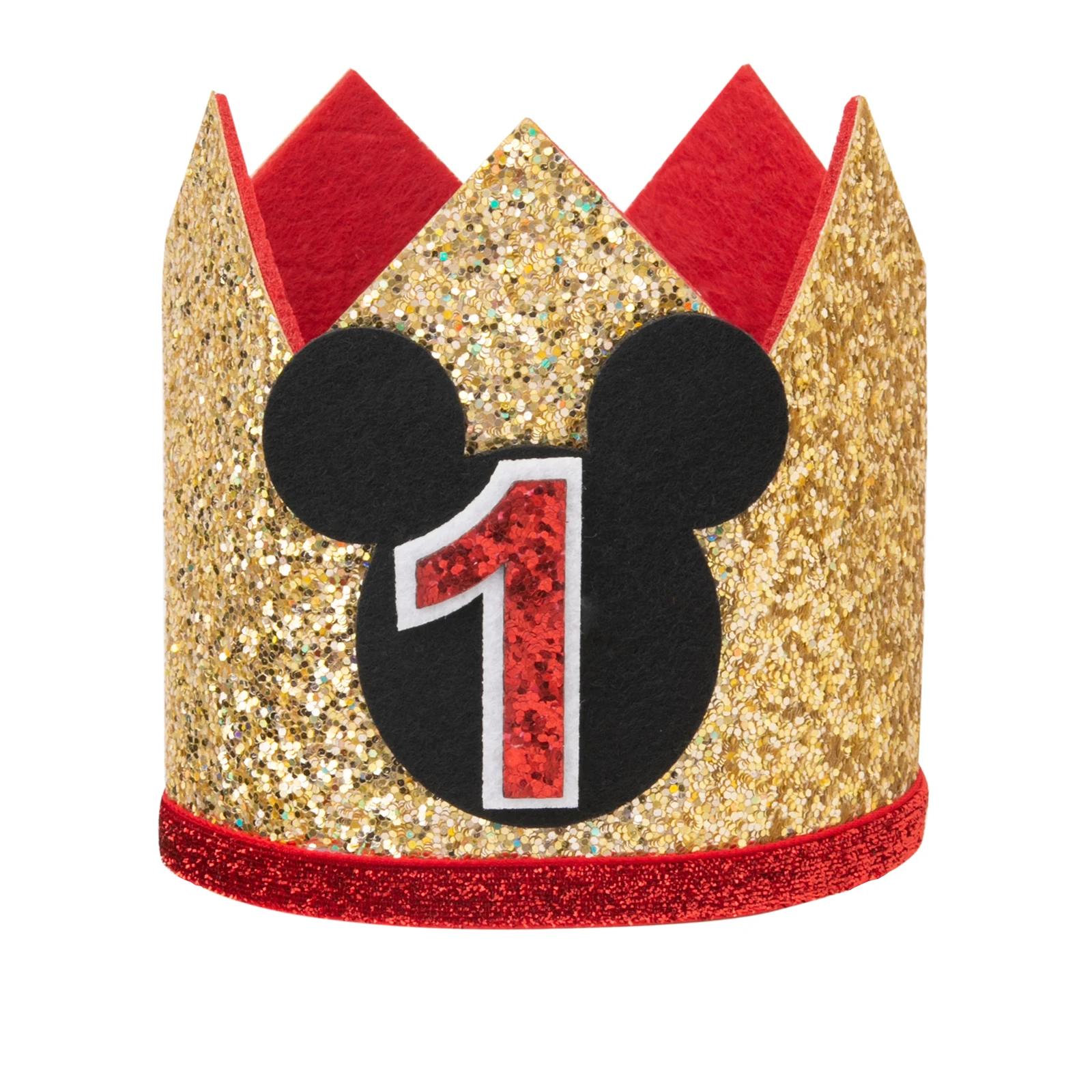CHuangQi Birthday Party Glitter Hat for Boy & Girl Birthday Theme Party Crown Baby's Photo Props for 1/2 1st 2nd 3rd