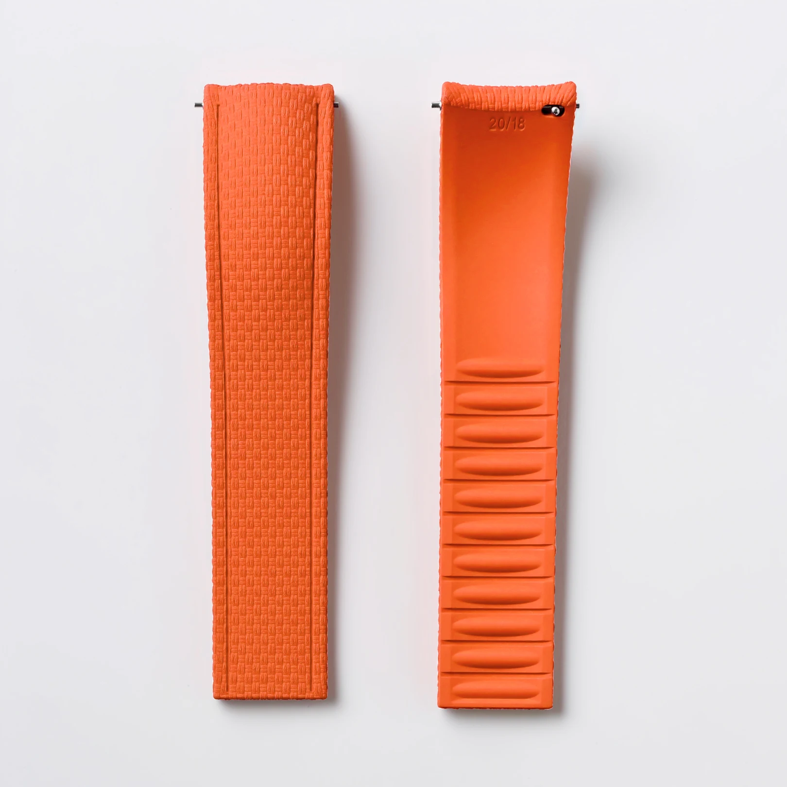 Universal Fluoro Rubber Quick Release Watch Band - Customizable Cut-to-Size Strap