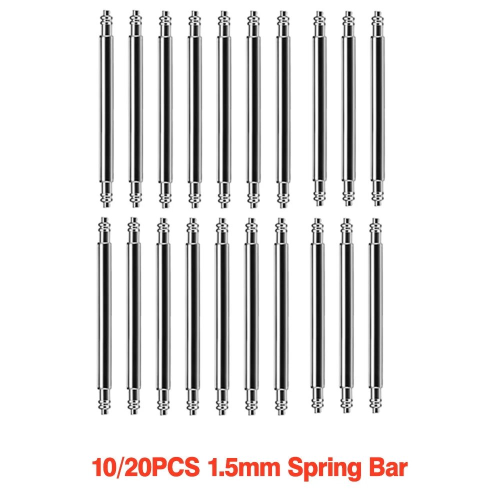 Spring Bar Strap Link Pins, 1.5mm Diameter, Pack of 10/20 PCS