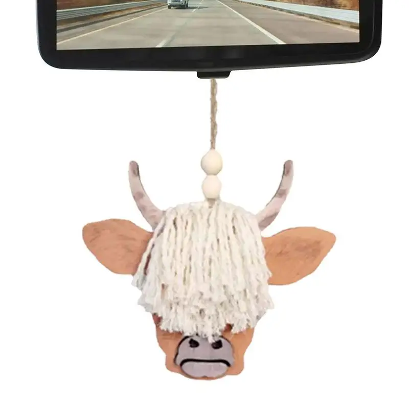 

Подвеска на зеркало заднего вида автомобиля, украшение для салона автомобиля, подвеска в виде крупного рогатого скота для офиса и дома
