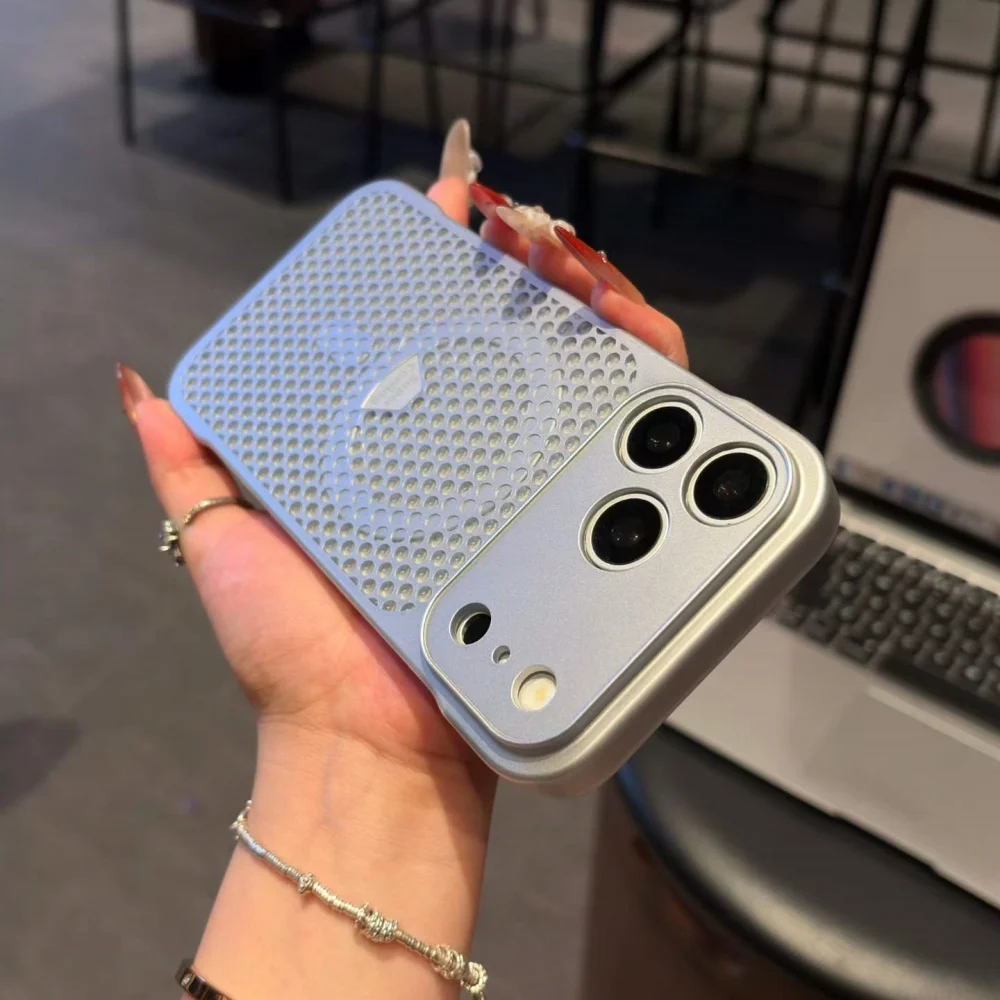 Honeycomb Cooling Heat Dissipation Frameless Phone Case with MagSafe Compatibility