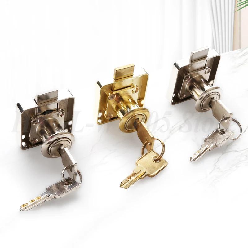 1PC Thickened Zinc Alloy Cabinet Lock Drawer Lock 2 Keys Mailbox Office Desk Cabinet Door Furniture Hardware Cabinet Door Lock Drawer Lock