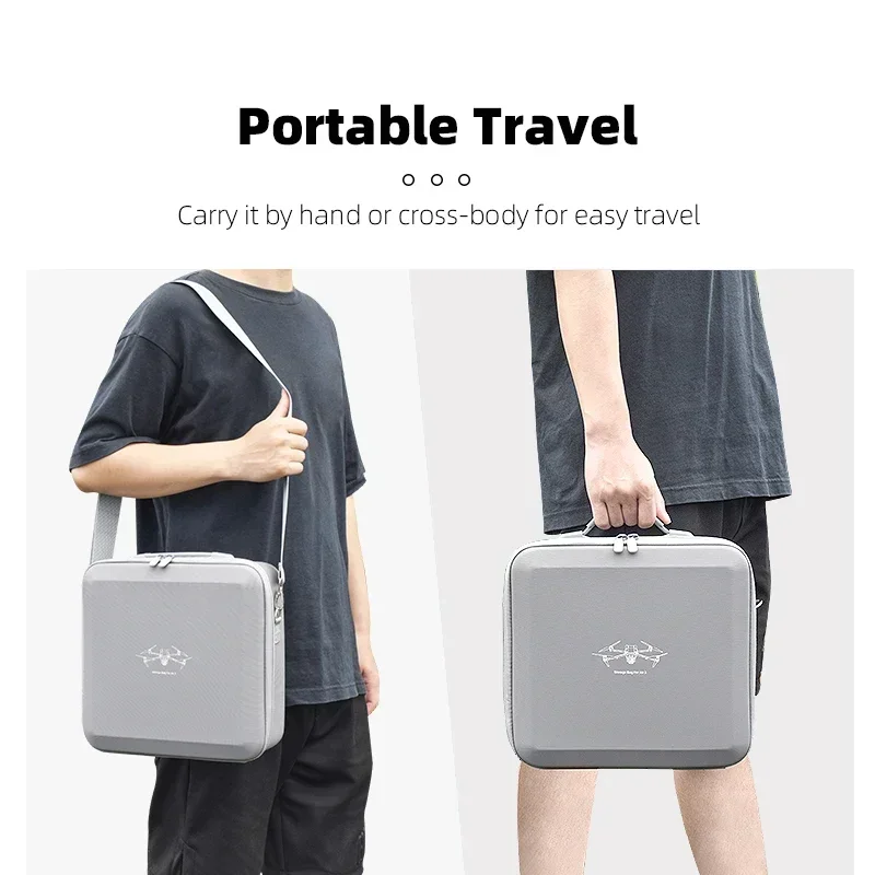 Intérieur du sac de transport rigide pour drone DJI, montrant le compartiment sur mesure avec protection anti-choc et imperméable.