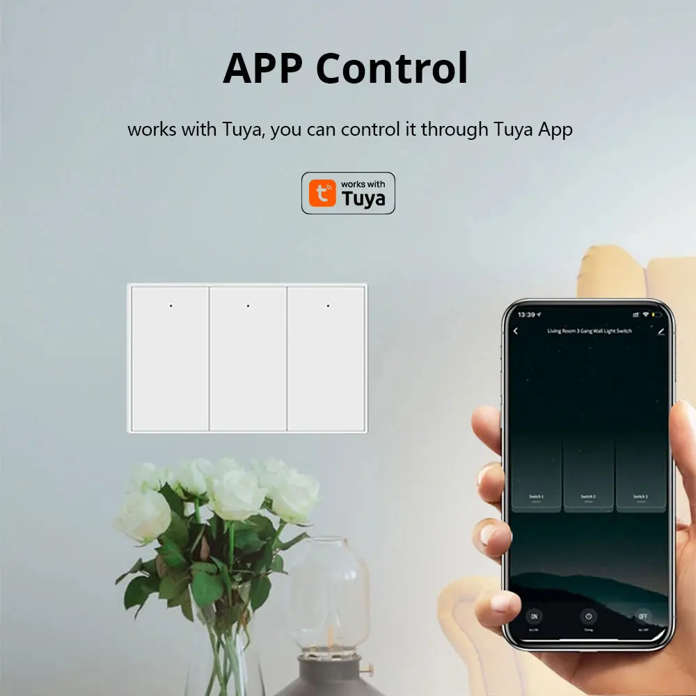Zemismart WiFi 스위치 1 2 3 갱 조명 스위치 중립 필요 Tuya 스마트 라이프 원격 제어 US 푸시 인터럽터와 함께 작동