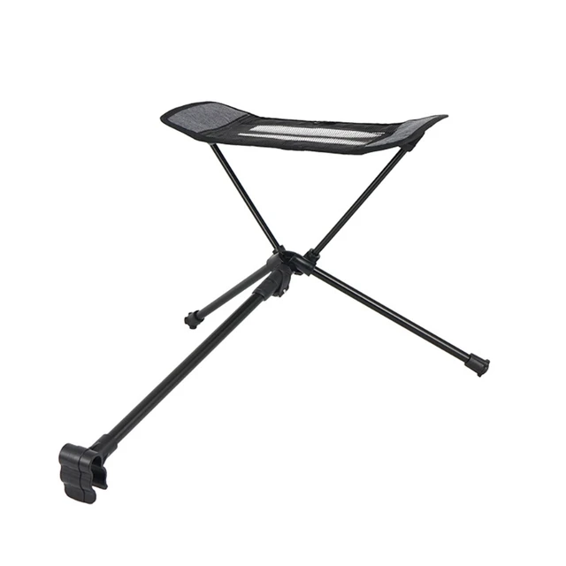 Detachable Fishing Chair Footrest Lazy Seat Aluminum Non-Slip Feet Leg Rest  Portable Folding Footstool Footstool for Hiking Camping Picnic Black 