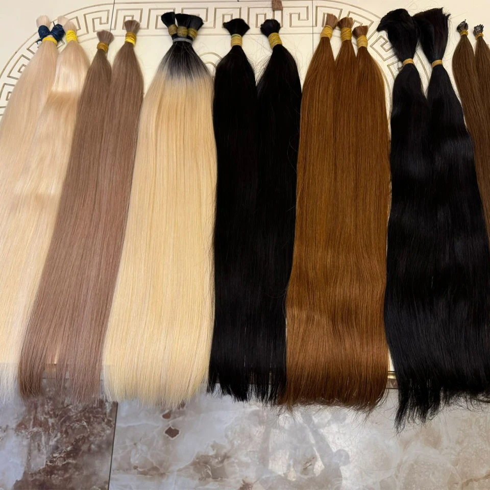 Human Hair Bulk No Weft Virgin Remy Hair Vietnamese Hair Straight Hair Bulk Real Natural Hair No Weft For Braiding Wholesale 4