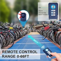 113dB Bike Anti-Theft Alarm with Remote Wireless Anti-Theft Motorcycle Alarm Triggered Vibration Sensor for Electric Scooter - Image 4