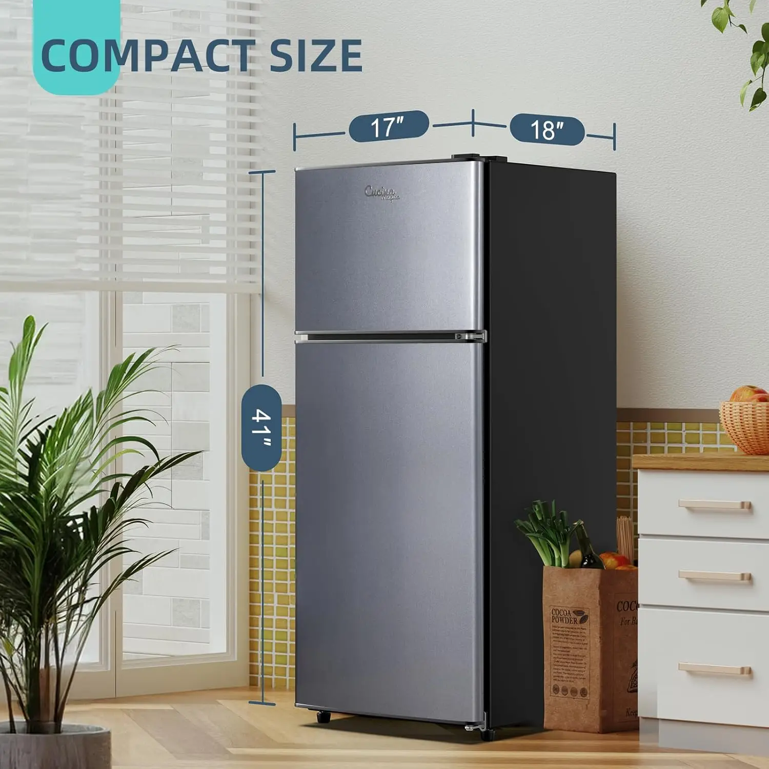 4.2 Cu.Ft Small Refrigerator with Freezer, Mini Fridge Double Door,Energy-Efficient, Large Capacity, Ideal for Office, Dorm 3 4.2 Cu.Ft Small Refrigerator with Freezer, Mini Fridge Double Door,Energy-Efficient, Large Capacity, Ideal for Office, Dorm 3