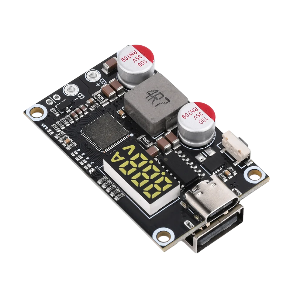2-6S 45W Fast Charging Mobile Power Module Bidirectional Fast Charging DIY Circuit Board With Digital/Light Type-C USB printed circuit board