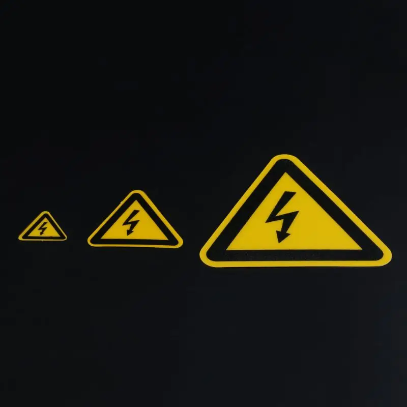 Danger High Voltage Electrical Shock Hazard Sign Sticker for TRIANGLE Indoor/Outdoor Use UV Protected Fade-Resistant 3 S