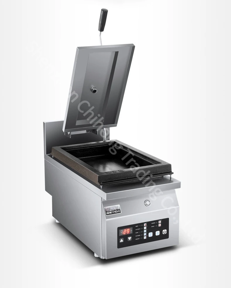Electric Fried Dumpling Machine Commercial Double-furnace Frying Pan Full-automatic Food Frying Cooker PT-06A 5