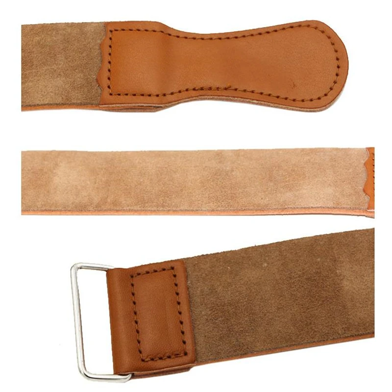 

Pro Barber Double-layer Genuine Leather Shaving Strop Straight Razor Sharpener Strap Belt Necessary Shaving Strap Tool