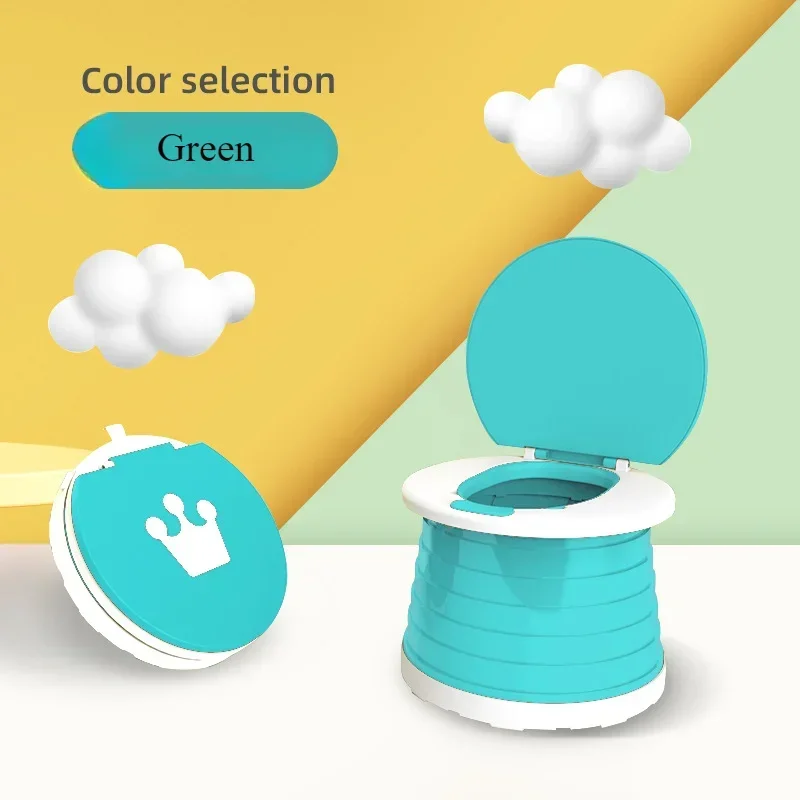 Potty Training Toilet for Kids Household Portable and Folding Outdoor Camping Clamshell Urgent Use Toilet Baby Travel Potty 3