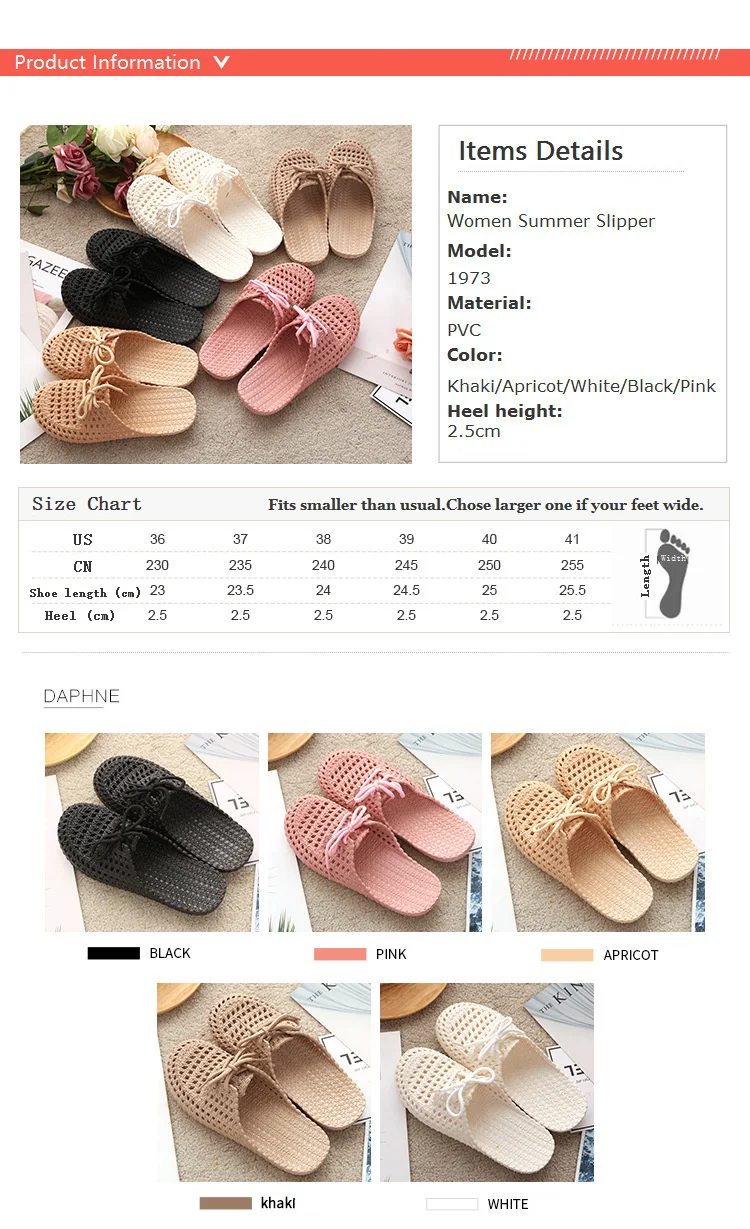 2020 Low Price Fashion New Design Women Summer Sandals Lace-up Breathable Non Slid Flat Woman Female Ladies Sweet Slippers
