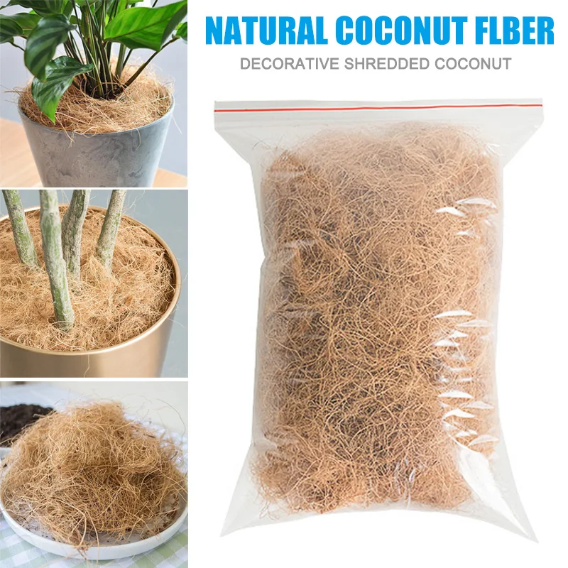 Coconut husk fiber 100g Natural Coconut Husk Fiber Flowerpot Cover Insect-Proof Protect Flower Plants Soil Keep Warm Temperature Pet Bedding