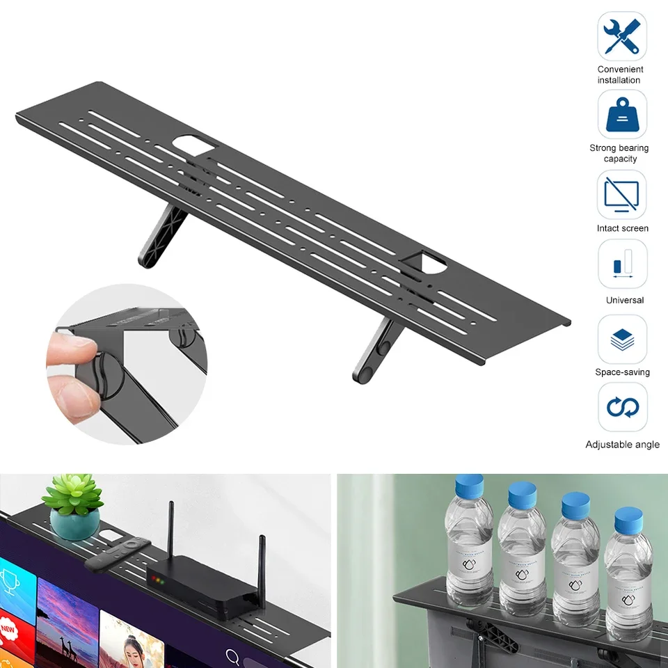 Rack TV Monitor Organizer Screen Top Storage Shelf Holder Practical Home Storage Computer Office Multi-functional Organizer