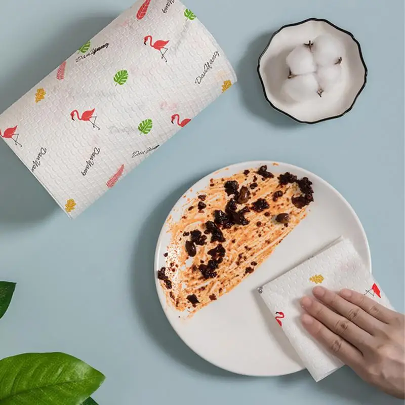 Disposable Paper Towel Disposable Rags Thickened Kitchen Dishcloth Towels Super Absorbent Cleaning Towels Car Cleaning Wipes Kitchen Cloths