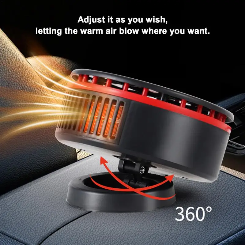 

Портативный автомобильный обогреватель, 150 Вт, 12 В, обогреватель с вентилятором, вращение на 360 градусов, автомобильный обогреватель, антизапотеватель, оконный экран, антизапотеватель