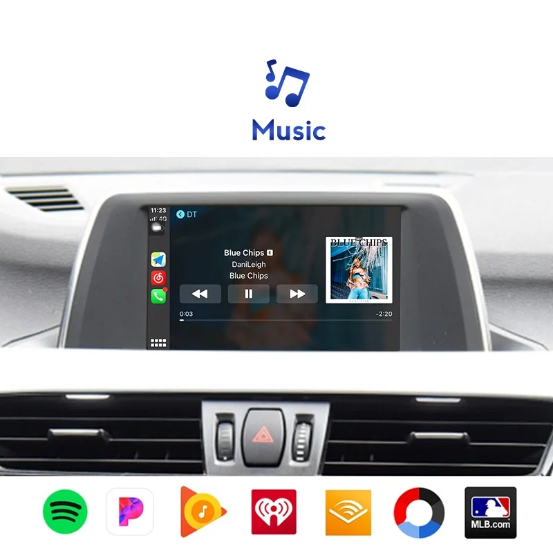 무선 카플레이 안드로이드 자동 인터페이스 디코더 박스, 미러 링크 플러그 앤 플레이, BMW 7 시리즈 F01 F02 2009-2015 CIC NBT 시스템