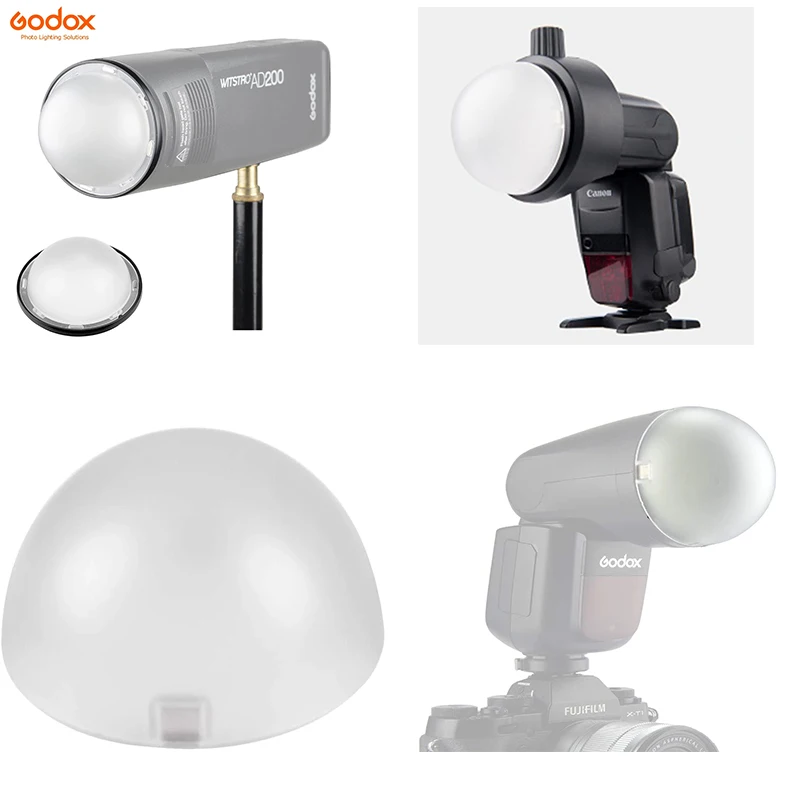 Godox Ak-R11 Diffusore A Cupola Compatibile Per Godox H200R Round Flash Head Godox V1 Flash Series V1-S V1-N V1-C Ad200 Pro Ad200