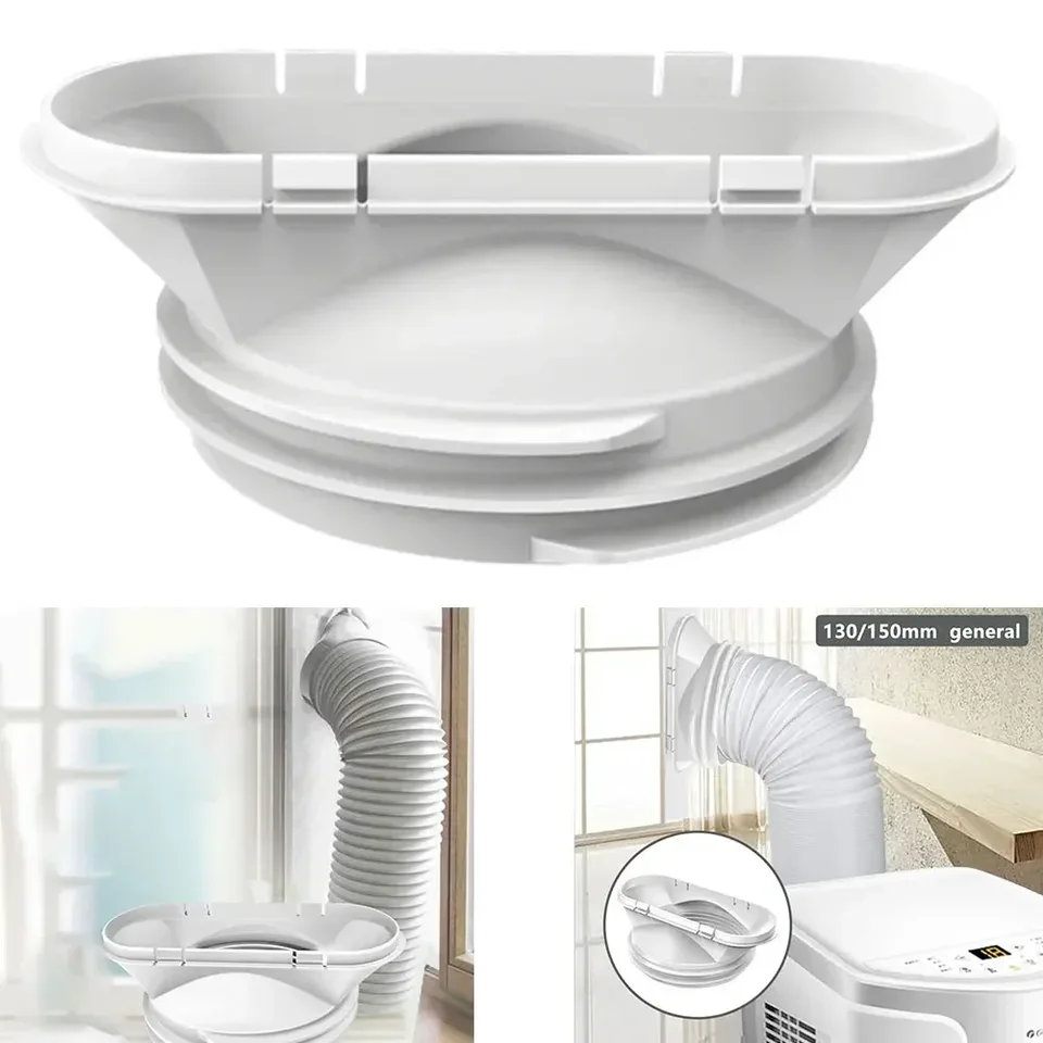 Connettore Universale Condizionatore Connettore Tubo Scarico Condizionatore - Adattatore Universale 130mm Interno/150mm Esterno, In ABS Bianco, 15 Cm Adattatore Universale Scarico AC - 4