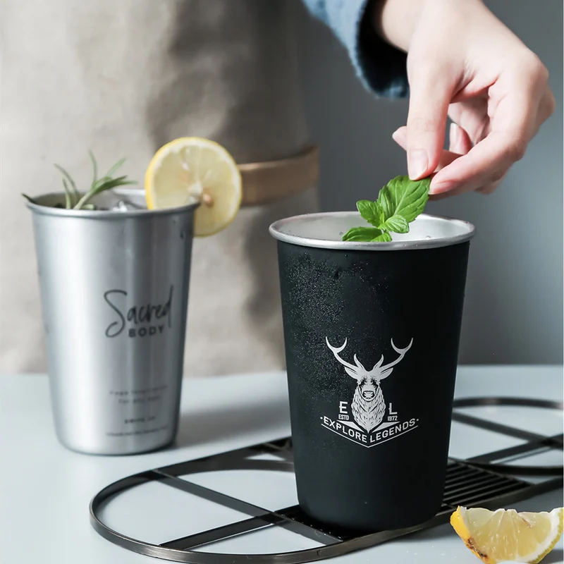 Stainless Steel Cups Beer Coffee Gargle Cold Water Drinks Use