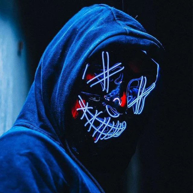 Horror Glowing Neon Mask LED Light