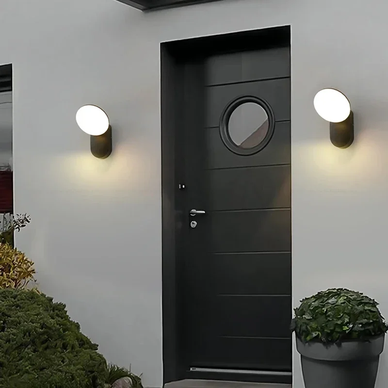 Description Picture 2 of itemMinimalist LED Wall Lamp Outdoor Proch Lights IP65 Villa Courtyard Garden Induction Lighting Balcony Entrance Decoration Lamps