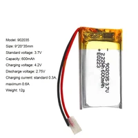 902035 3.7V 600mAh 1-15pcs Lithium Polymer LiPo Rechargeable Battery Replace cells For Mp3 DIY PAD DVD E-book bluetooth headset - Image 2