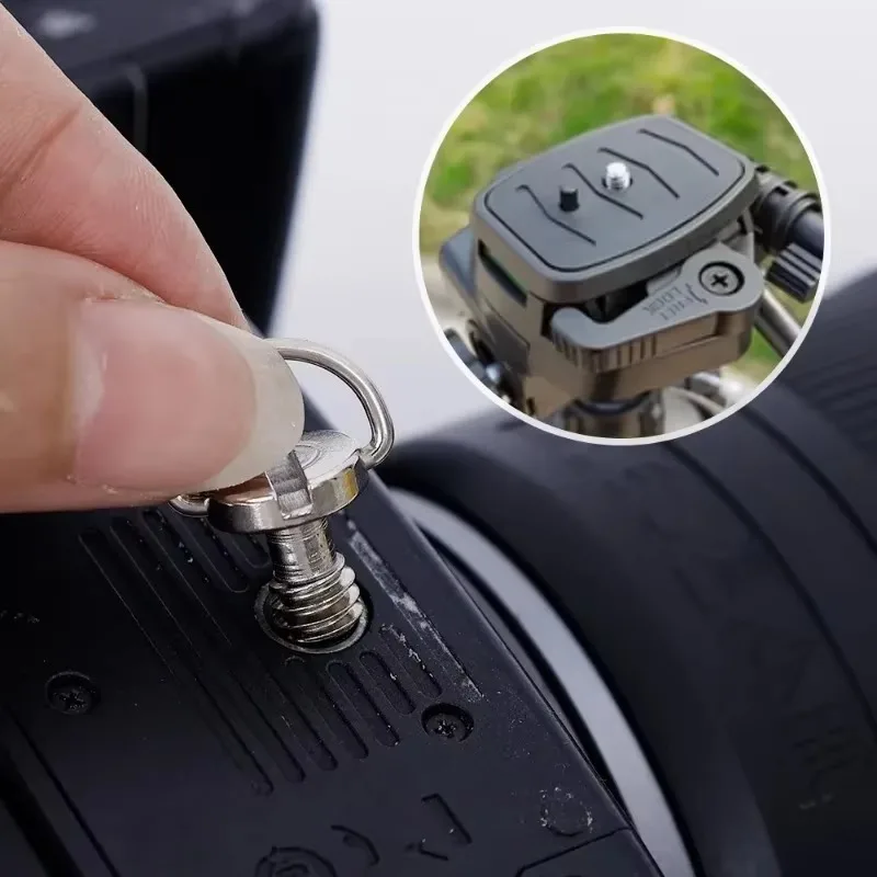 10/1PCS Thread D-Ring Stainless Steel Camera Screw for Camera Tripod Quick Release Plate Mounting 1/4inch Folding C-ring Adapter