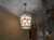 Yj cobre europeu-estilo lustre de vidro manchado lâmpadas quarto sala de jantar luz do corredor lâmpada artística #3