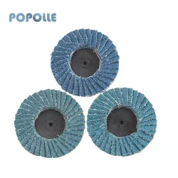 Disque de polissage en tissu pour meuleuse d'angle, 16 pièces, sable bleu, Zirconium dur, disque de polissage 