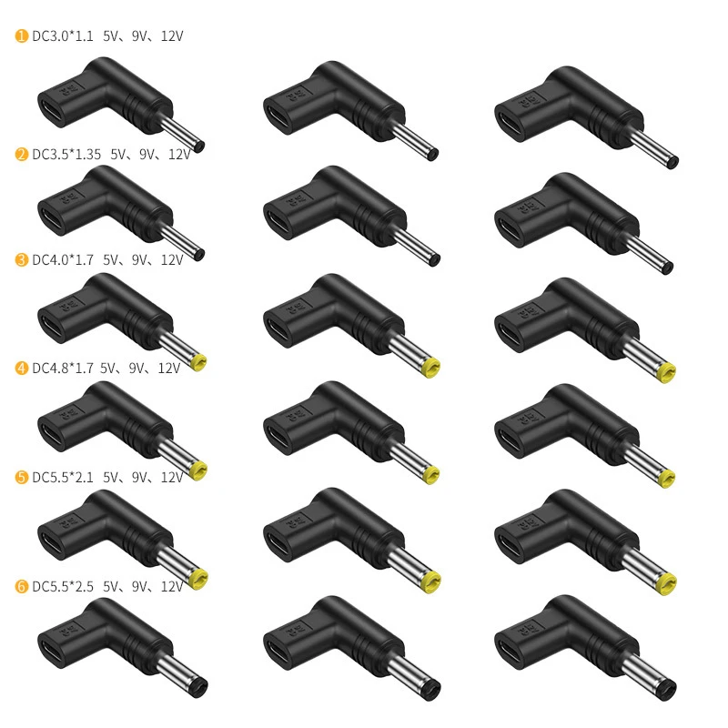 Universal USB-C PD to DC Power Connector Charging Adapter Converter