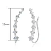 85913-55b6b7.jpg Boucles d'oreilles longues en Zircon pour femmes, crochet, Clip, ensemble à quatre dents, escalade, manchette, bijoux à la mode, cadeaux, E527