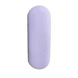 Silicone Makeup Brush with Portable Washable Holder Case (Purple)