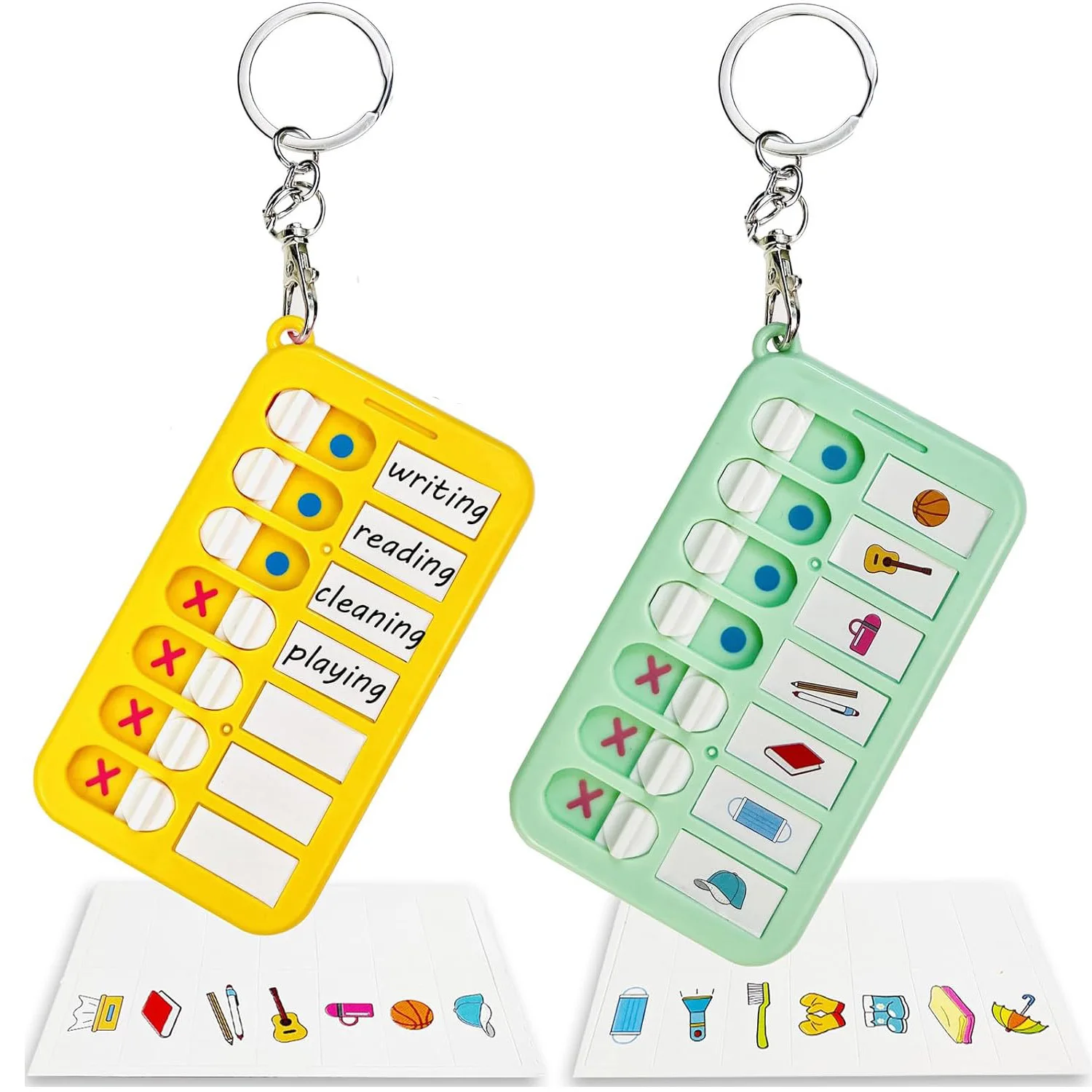 Chore Chart Portable Daily Plan Board Keychain