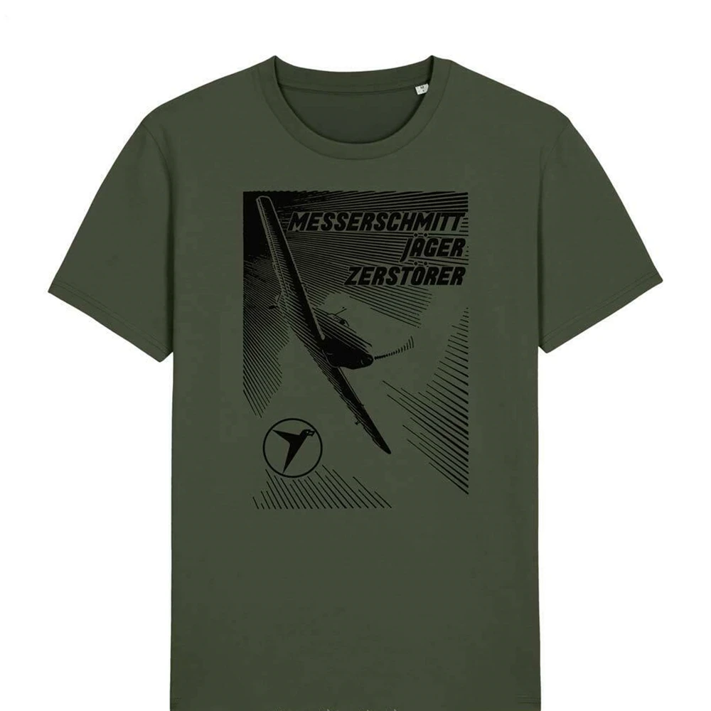 Maglietta Aeronautica Messerschmitt Bf 109 Aereo Da Cacia Luftwaffe Wk2 T-Shirt