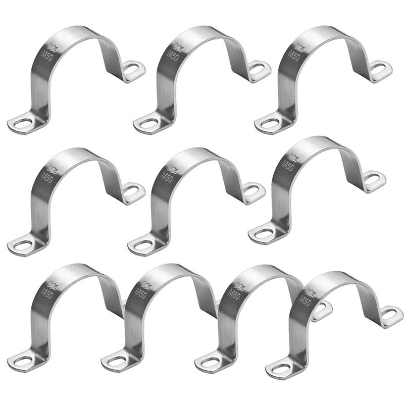 

2 Inch 50Mm U-Tube Strap Clamp Heavy Duty U-Tube Strap Clamp 2 Hole U-Tube Strap Clamp U-Bracket Pipe Strap Clamp