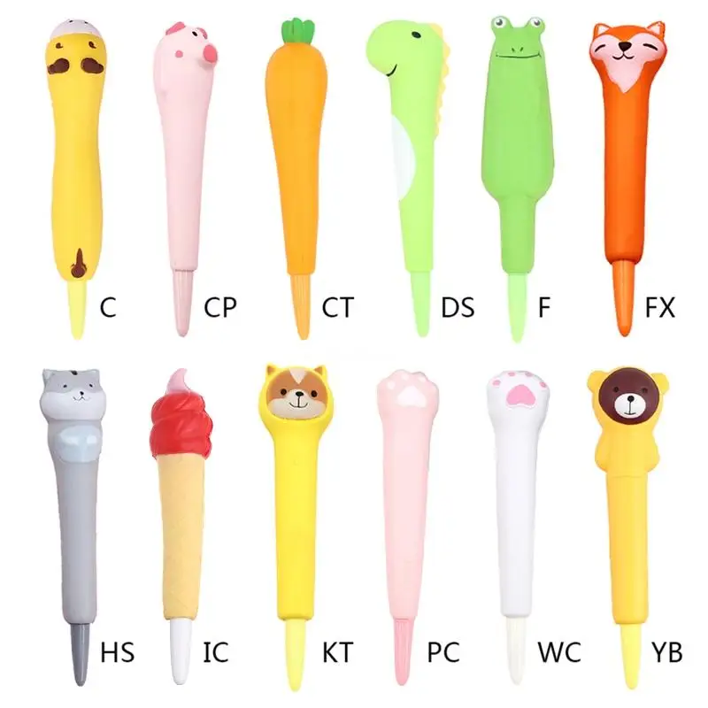 

Lovely Dinosaur Gel Pen Carrot-shaped Gel Pen Novelty Stationery Decompression Relax Mood Ease Tension Dropship