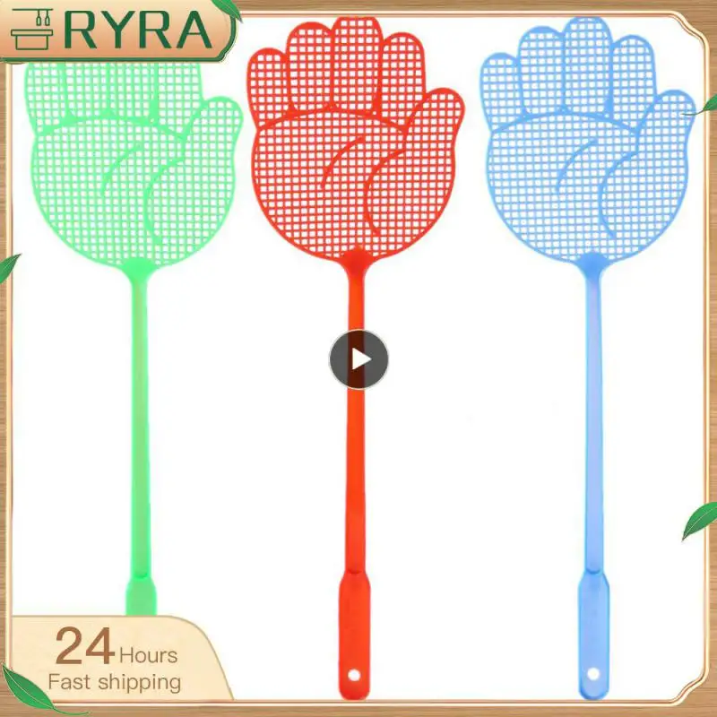 

Palm Shaped Flyswatter Plastic Fly Swatters Mosquito Pest Control Insect Killer Household Kitchen Accessories Random Color