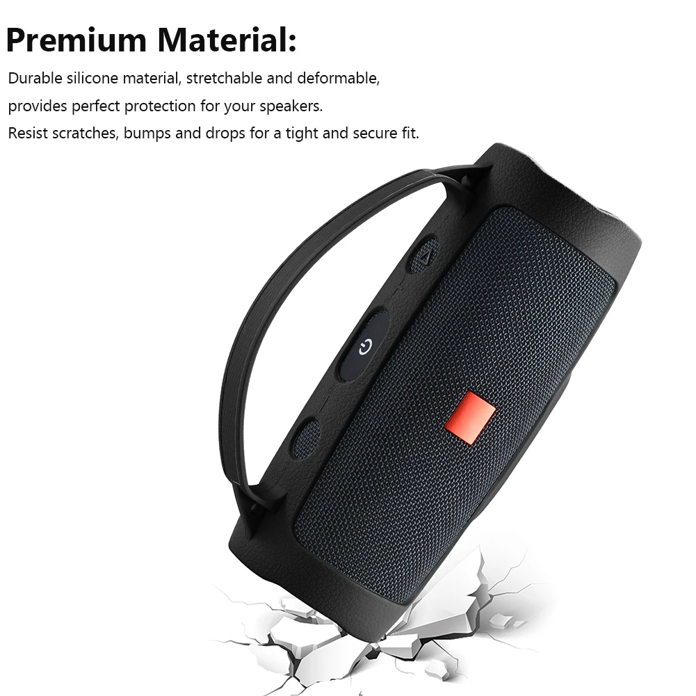 Premium Silicone Waterproof Protective Case for Portable Speakers - Anti-Scratch Cover