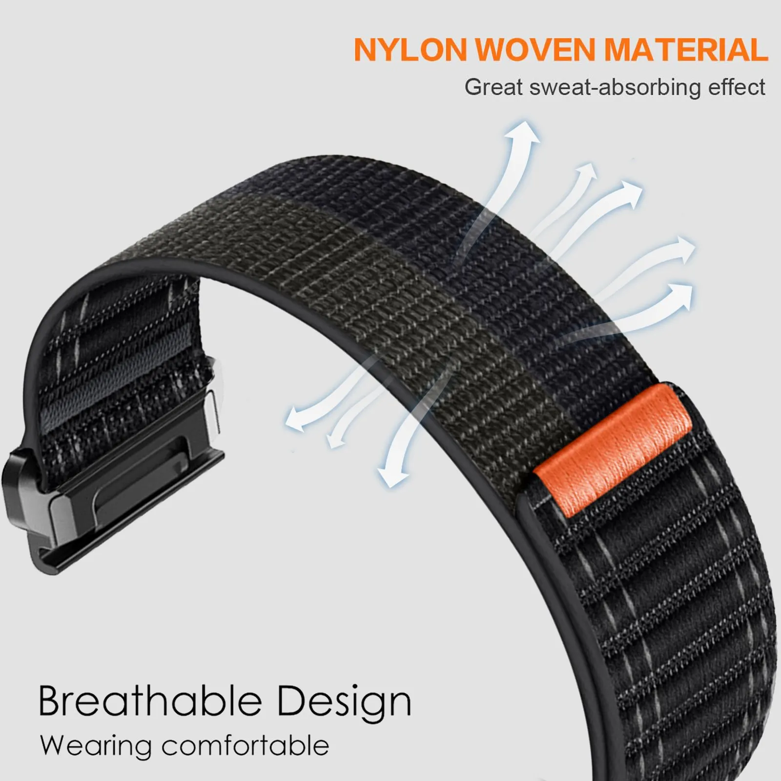 Quick Fit Wave Nylon Strap - Durable Wristband in Multiple Sizes