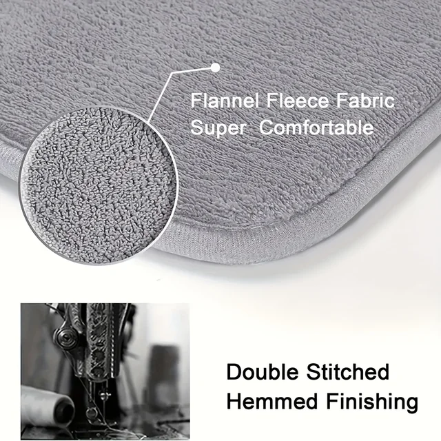 Tapis de sol absorbant épais de forme spéciale pour salle de bain, tapis de toilette en flanelle, salle de douche, tapis de pied antidérapant et résistant à la saleté 3