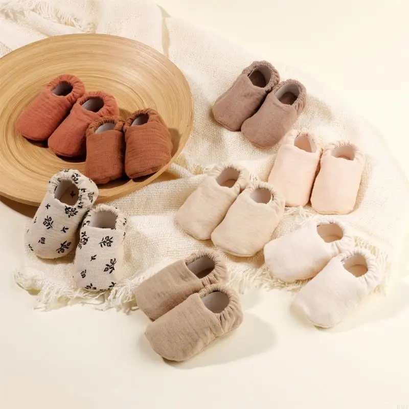 1 Pair Baby Shoes Infant Cosy Cotton Booties Soft Breathable First Walker Shoes
